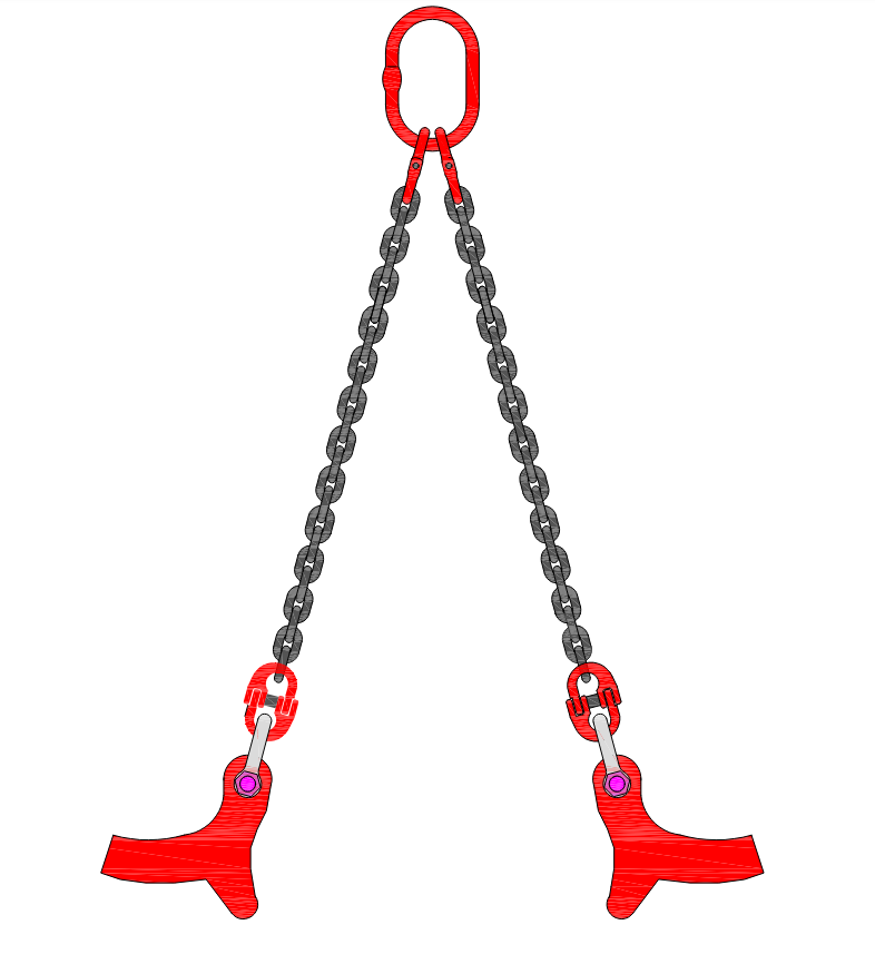 2-Sprong stelconplaat haak