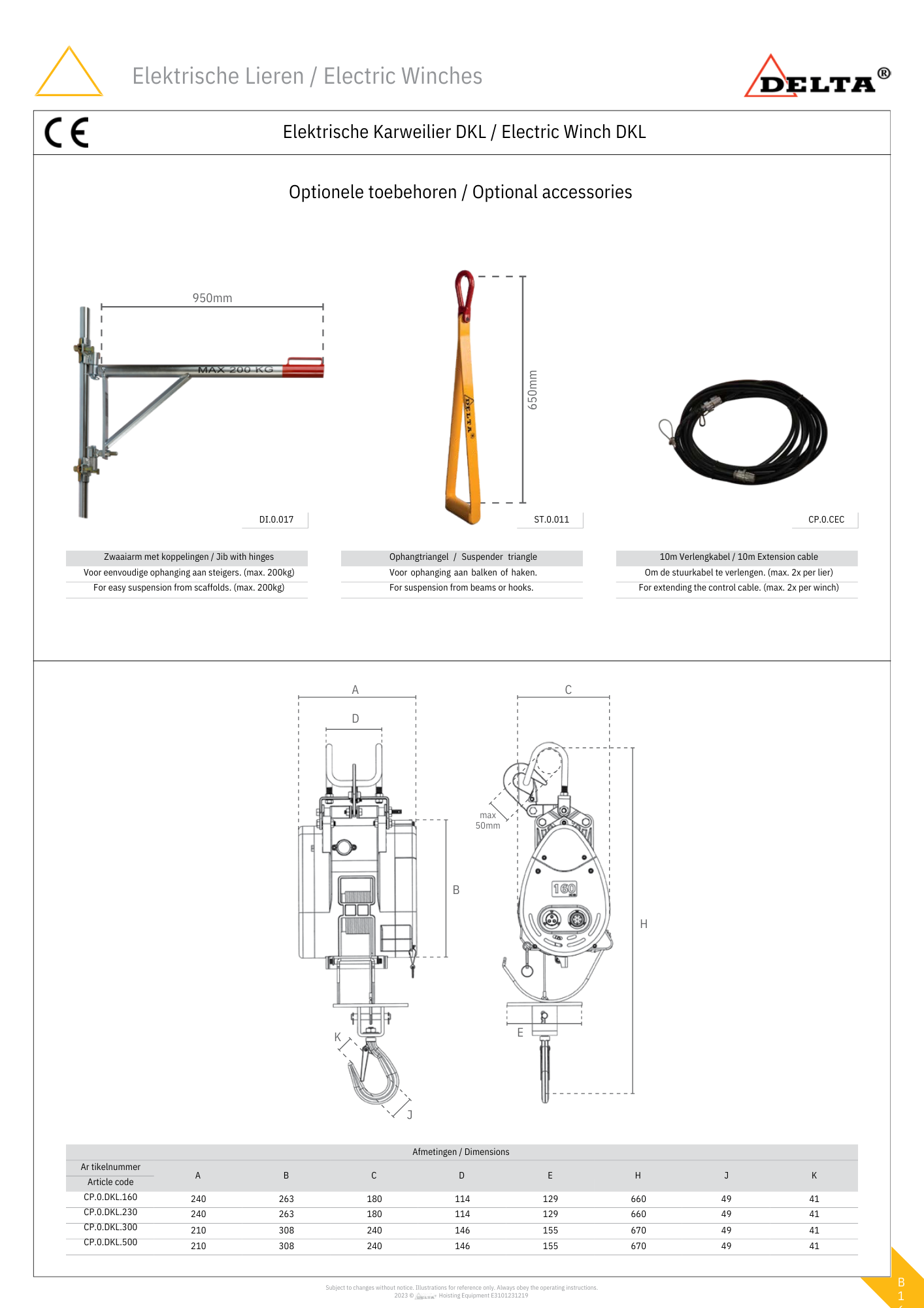 Zwaaiarm met koppeling | voor Karwei lier