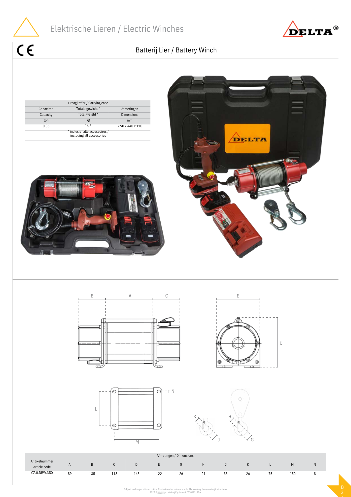 Accu Treklier | 350KG