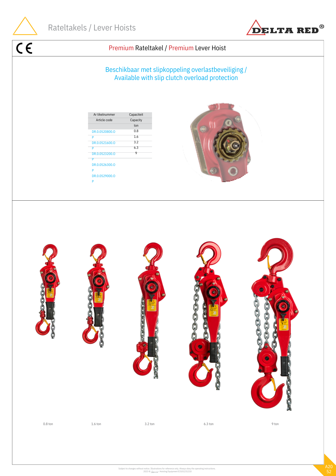 Rateltakel | Red Premium | 800KG tot 9000KG