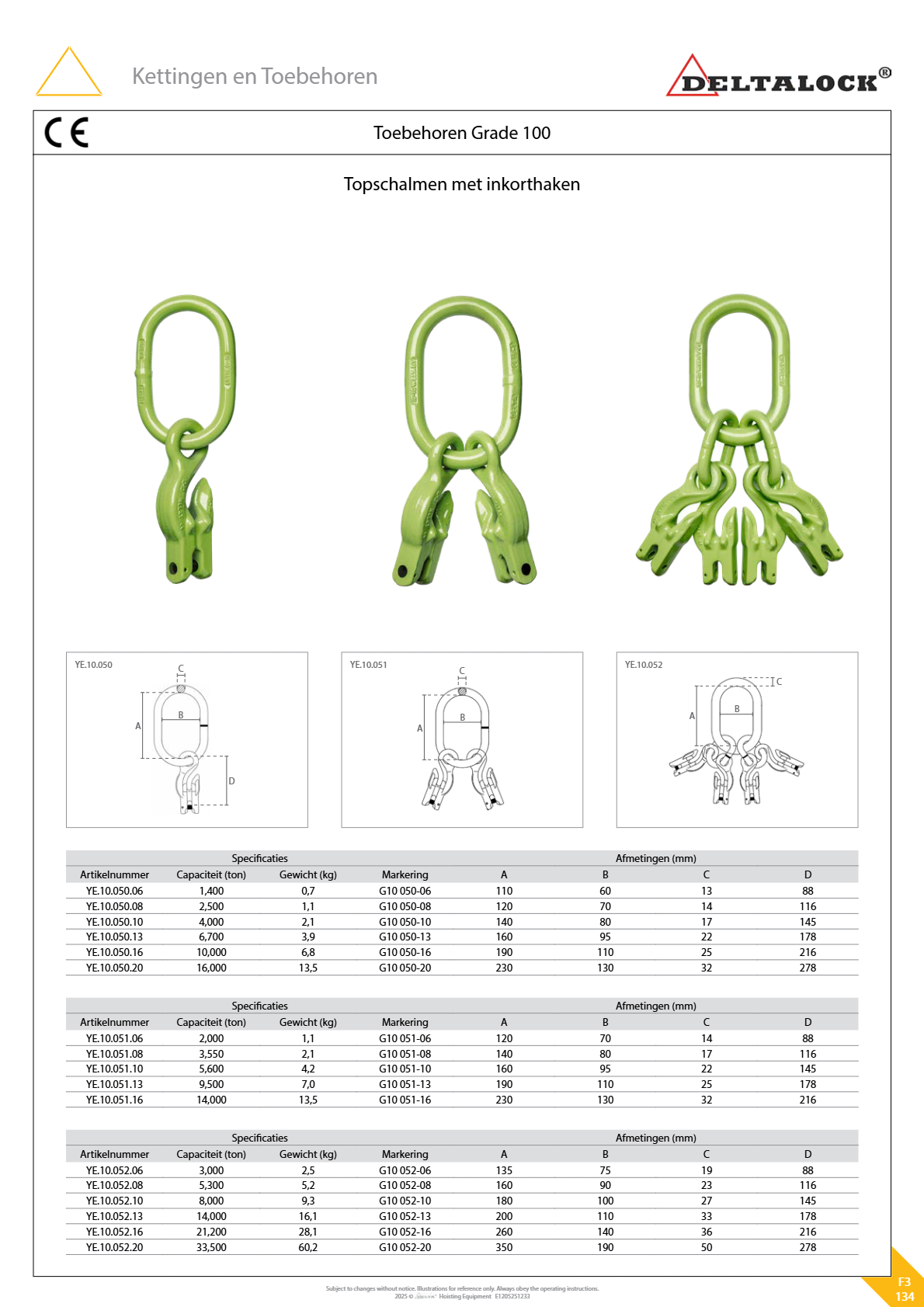 Topschalmen | 2 sprong Geïntegreerde inkorthaak | Grade 100