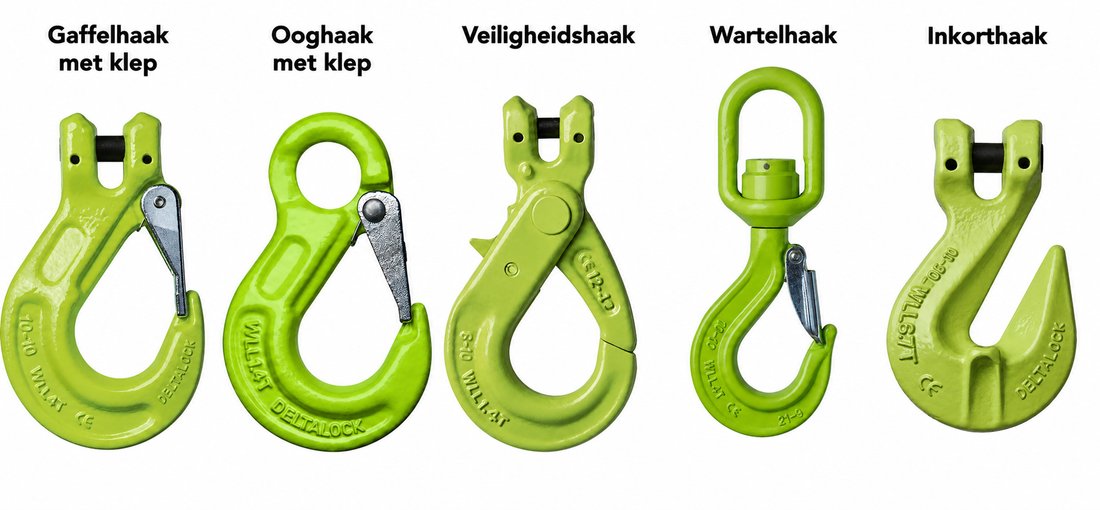 Verschillende hijs haken