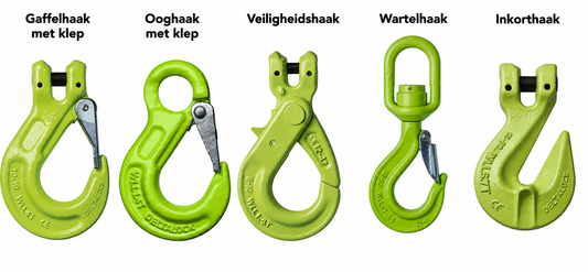 Verschillende hijs haken
