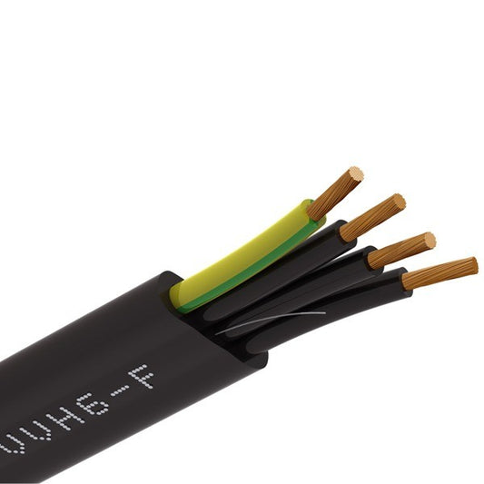 Vlakkabel PVC 4 G 2,5mm per meter